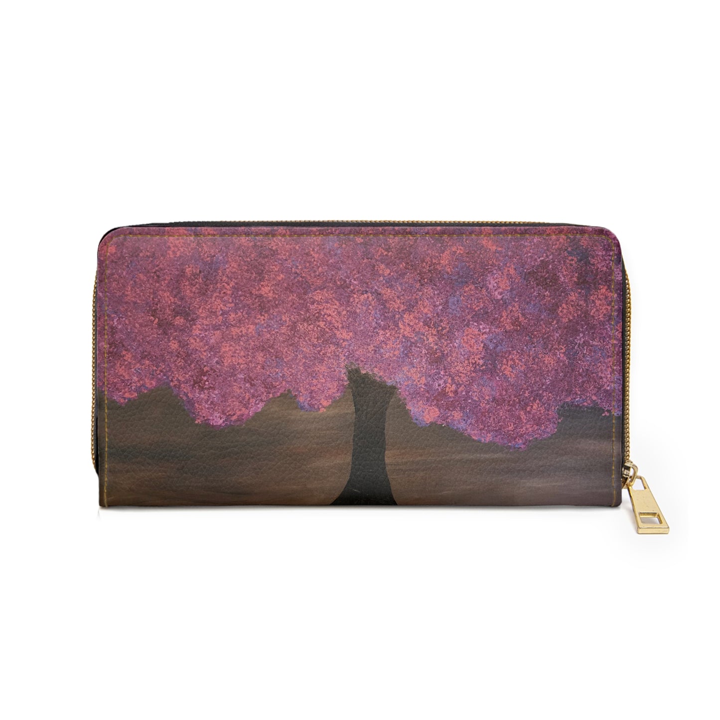 Painted Tree Zipper Wallet