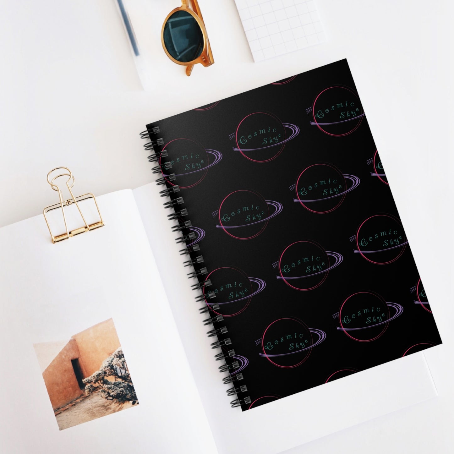 Cosmic Skye LOGO Spiral Notebook - Ruled Line