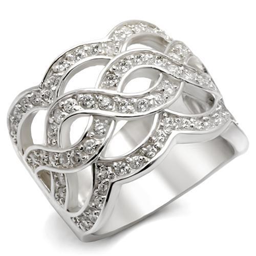 Infinity Wave Sterling Silver CZ