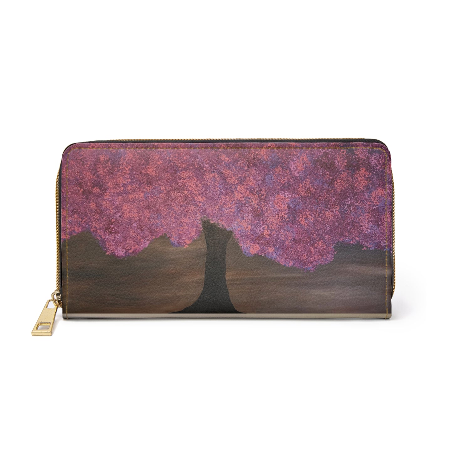 Painted Tree Zipper Wallet