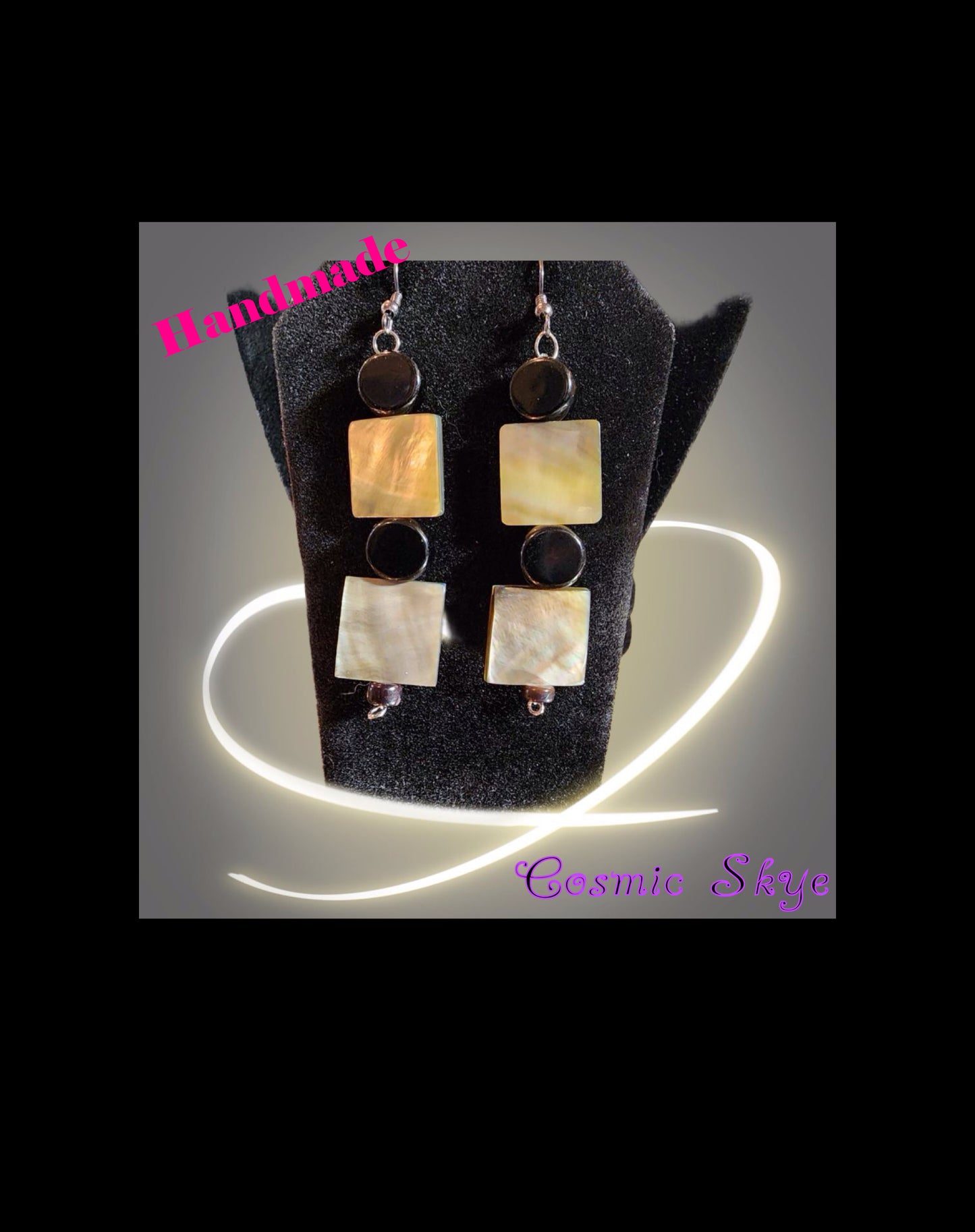 Double Square Shell Earrings