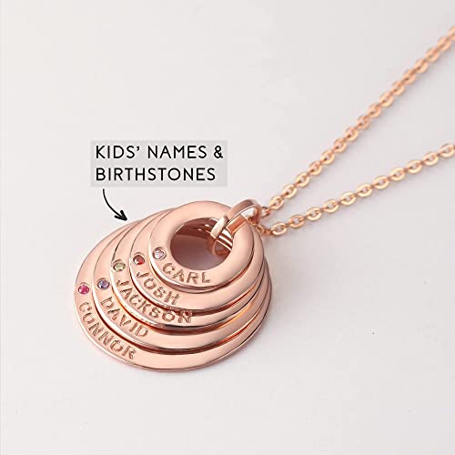 Mom Necklace Birthstone, Mom Necklace With Kids Names, Grandma Jewelry