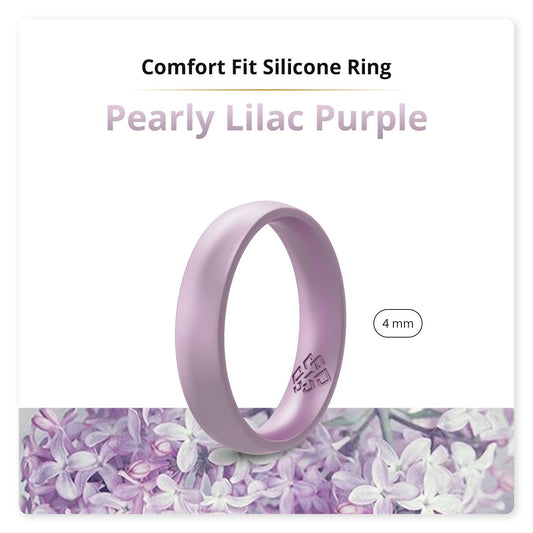 Lavender Purple - Pearly Breathable Silicone Ring For Women