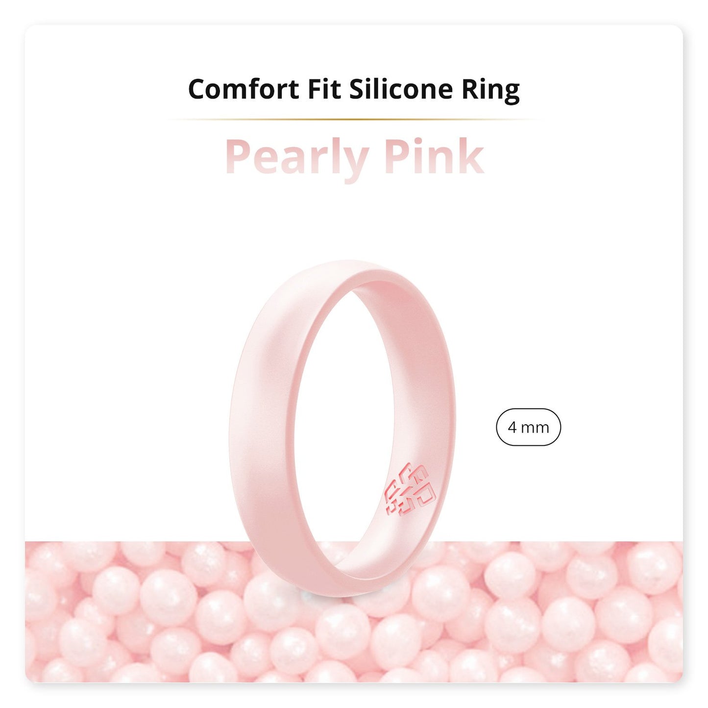 Pearly Pink Breathable Silicone Ring For Women