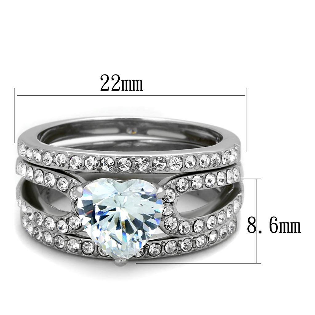 Heart Shaped CZ SS