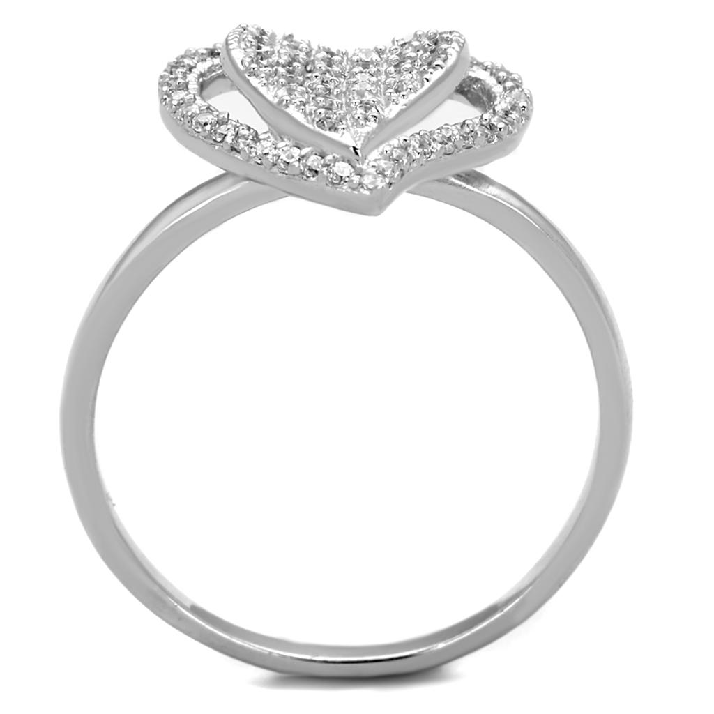 Heart Shaped Sterling Silver CZ