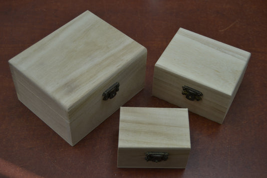 3 Pcs Set Handmade Wood Storage Wood Boxes