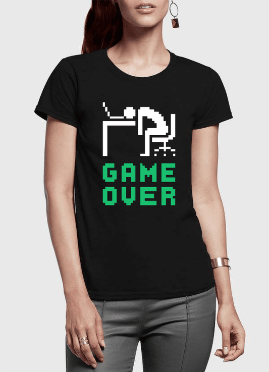 Game Over Half Sleeves Women T-shirt