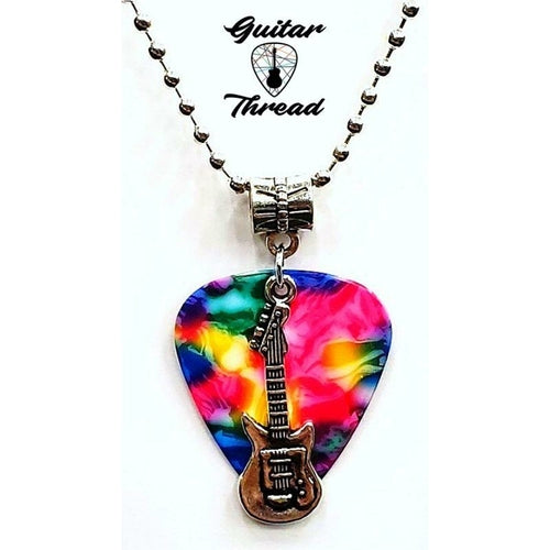 Handmade Guitar Pick Necklace | Guitar Charm Necklace