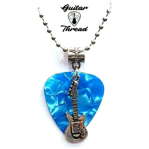 Handmade Guitar Pick Necklace | Guitar Charm Necklace