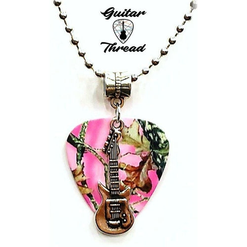 Handmade Guitar Pick Necklace | Guitar Charm Necklace