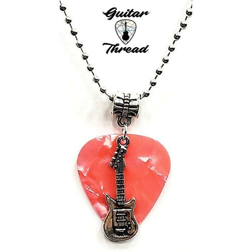 Handmade Guitar Pick Necklace | Guitar Charm Necklace