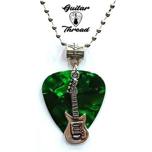 Handmade Guitar Pick Necklace | Guitar Charm Necklace