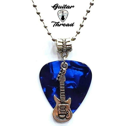 Handmade Guitar Pick Necklace | Guitar Charm Necklace