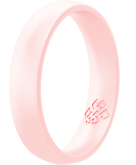 Pearly Pink Breathable Silicone Ring For Women