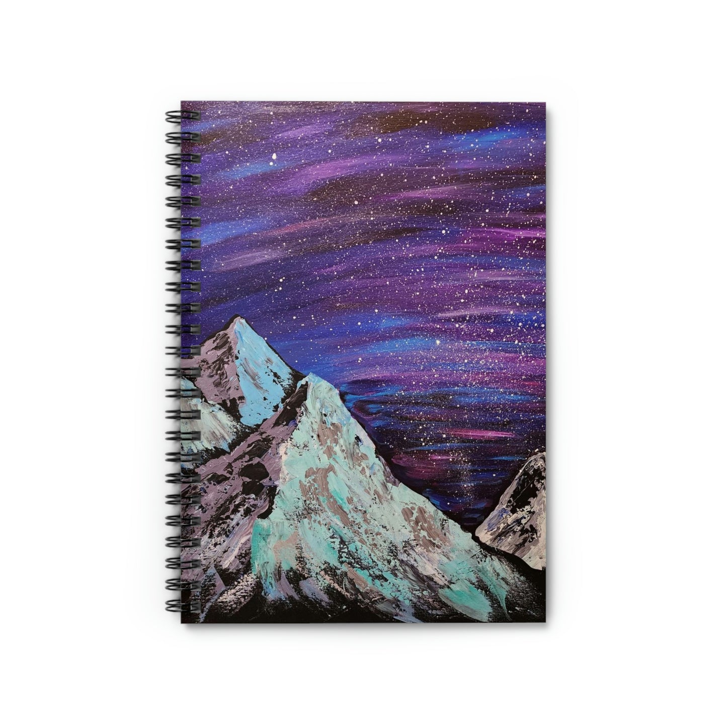 Mountain Scape Painting Spiral Notebook - Ruled Line