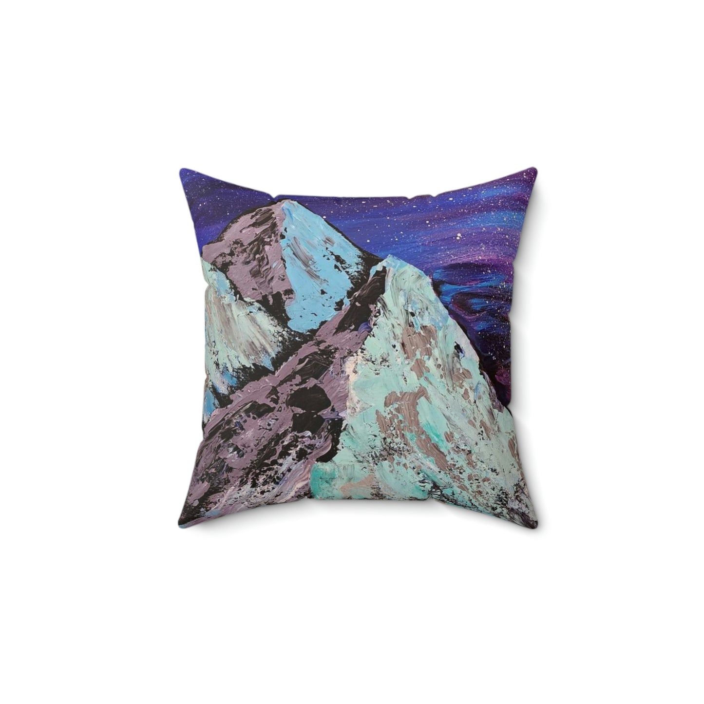 Mountain Scape Polyester Square Pillow