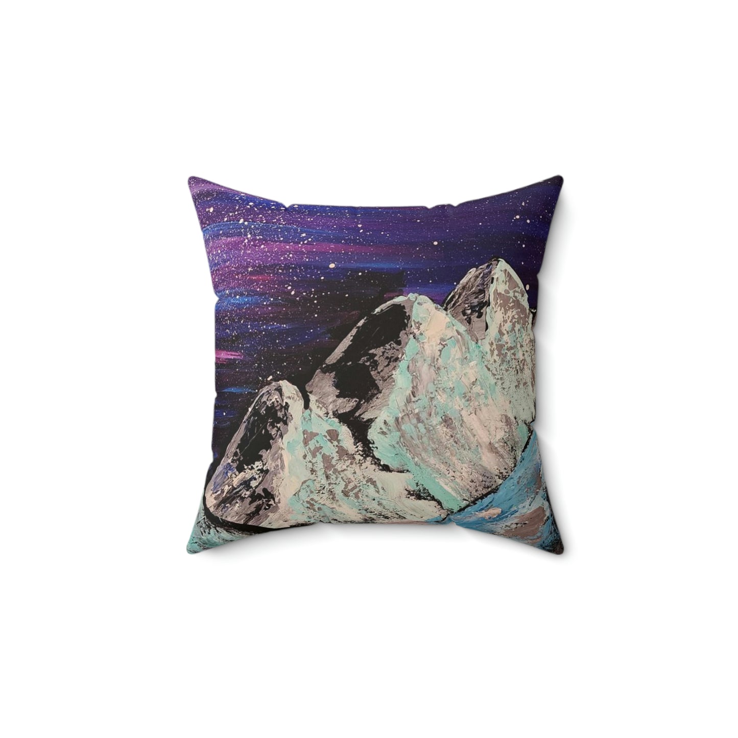 Mountain Scape Polyester Square Pillow