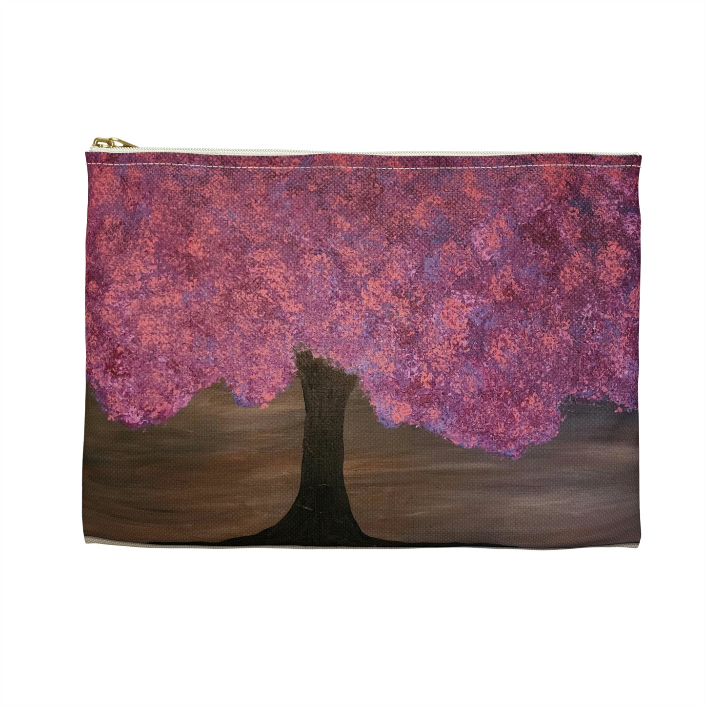 Purple Tree Painting Accessory Pouch