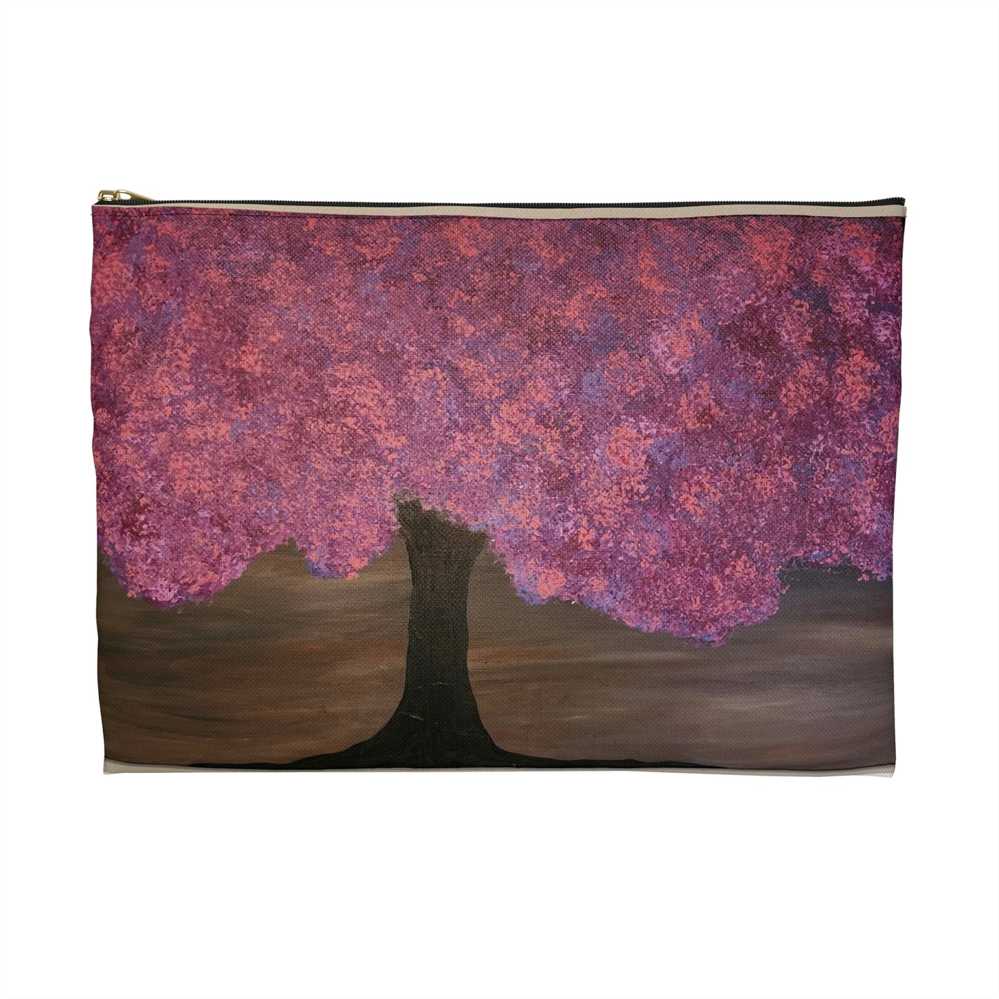 Purple Tree Painting Accessory Pouch