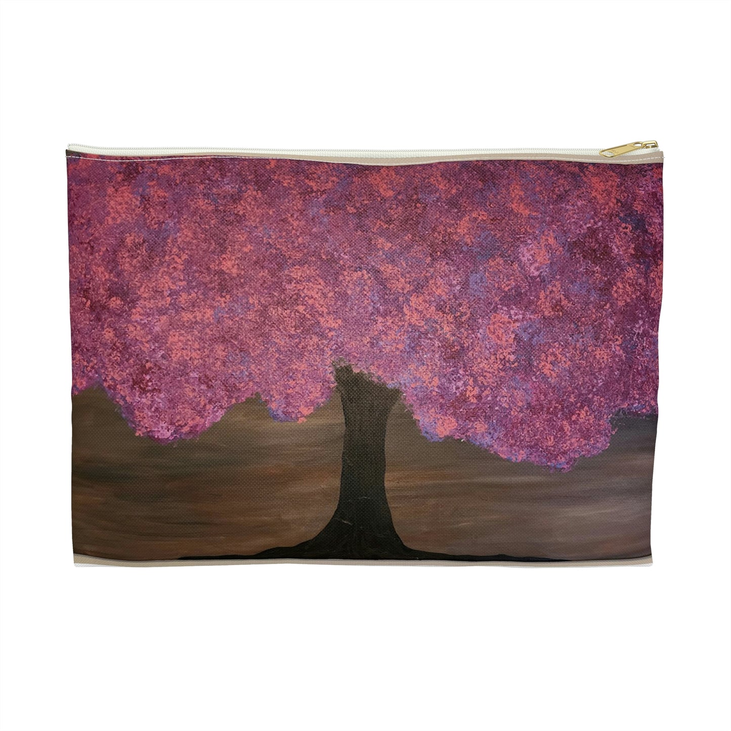 Purple Tree Painting Accessory Pouch