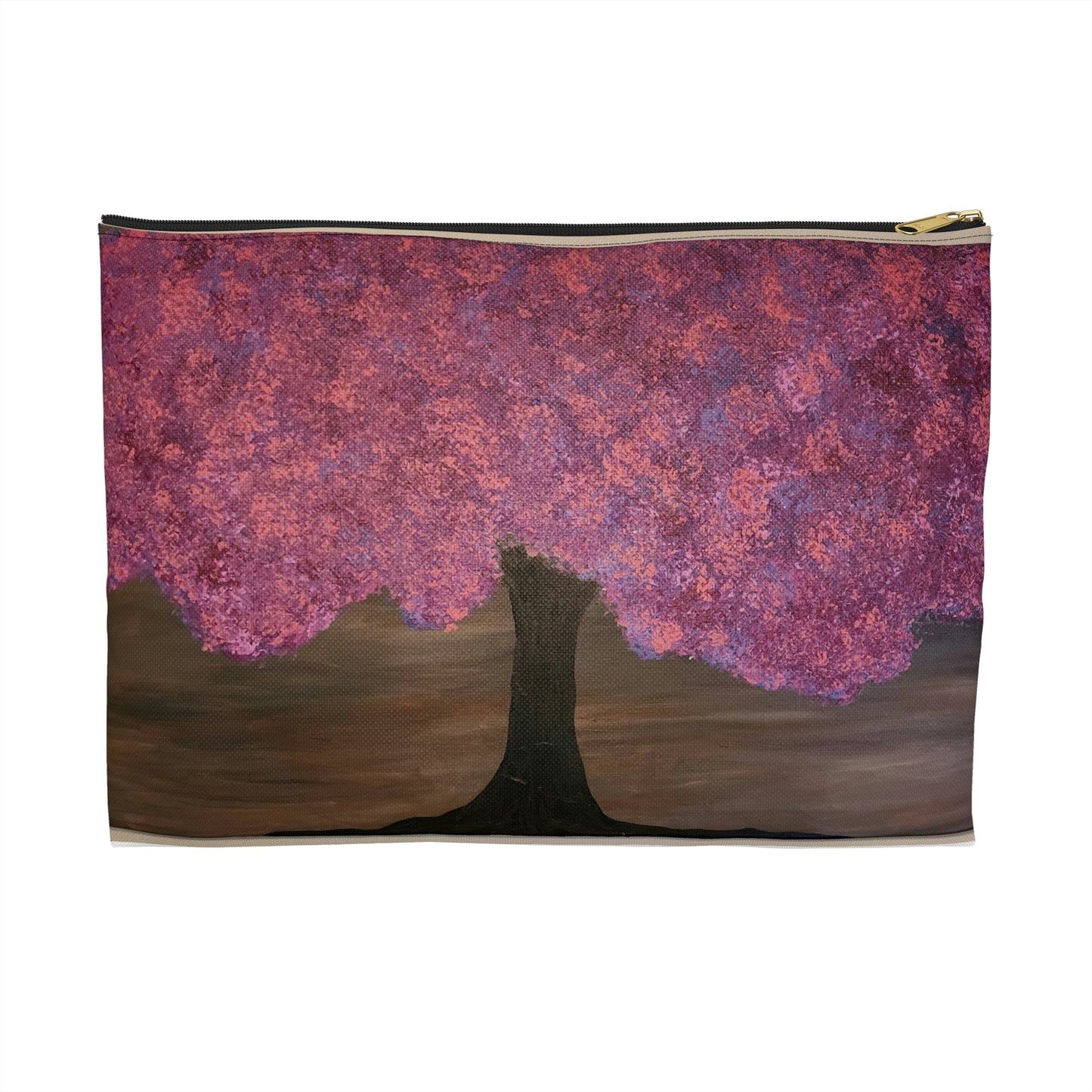 Purple Tree Painting Accessory Pouch