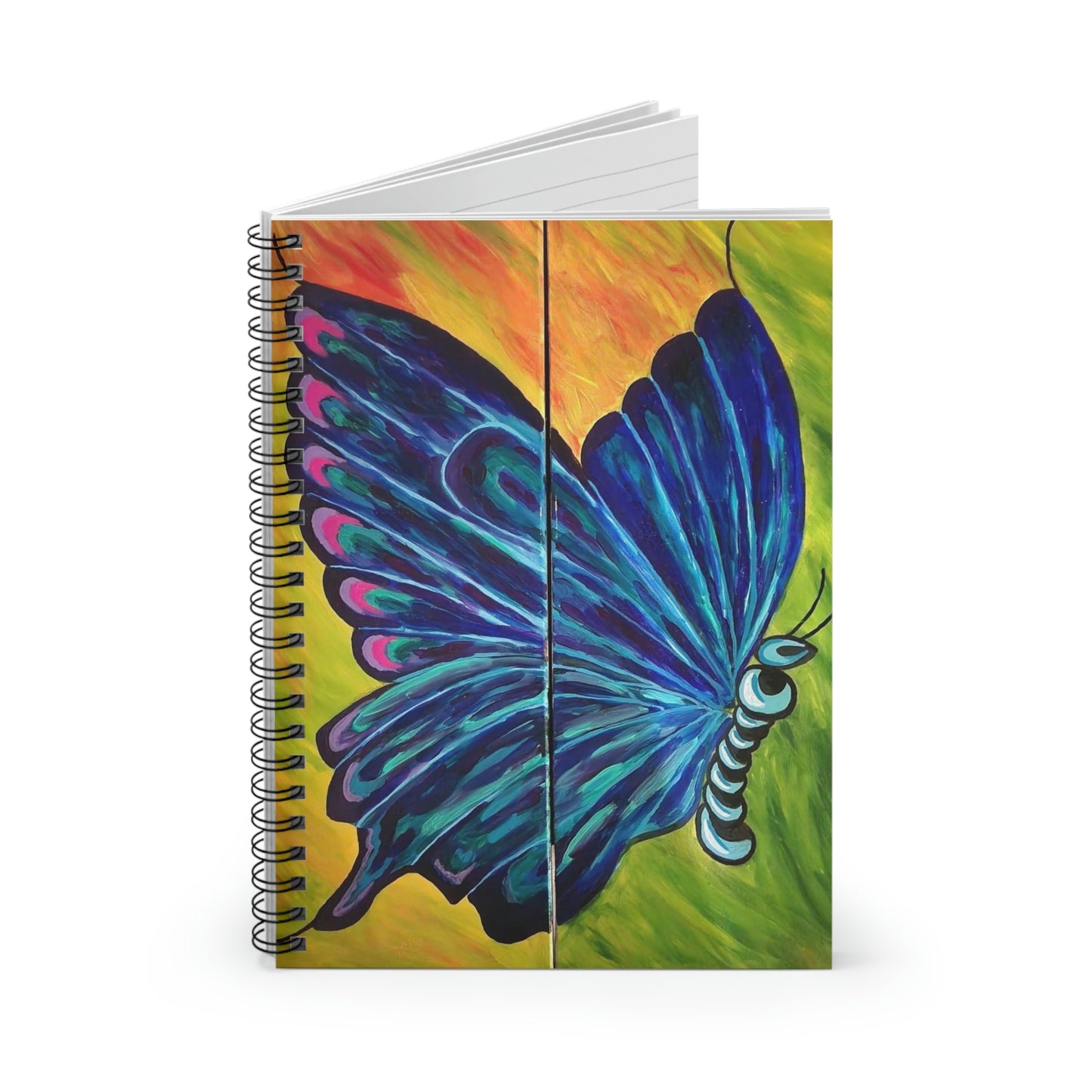 BUTTERFLY PAINTING Spiral Notebook - Ruled Line