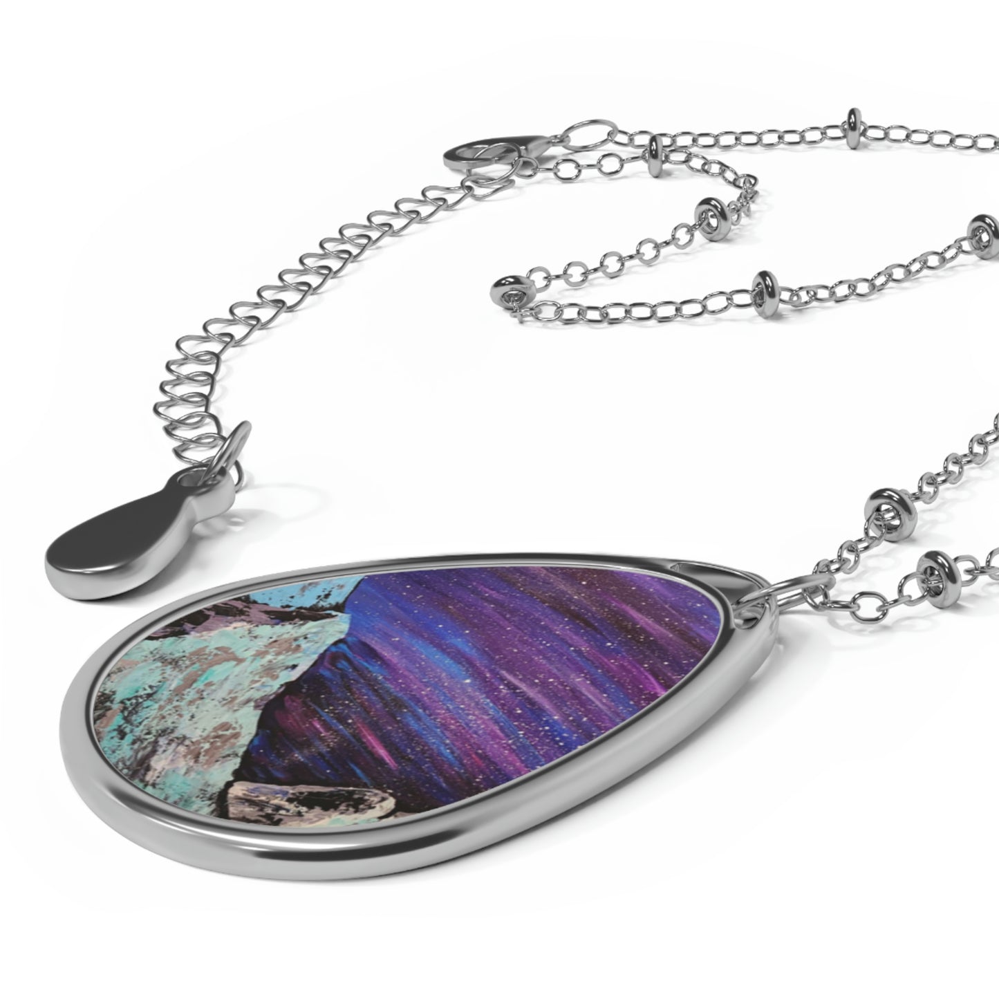 Mountain Scape Oval Necklace