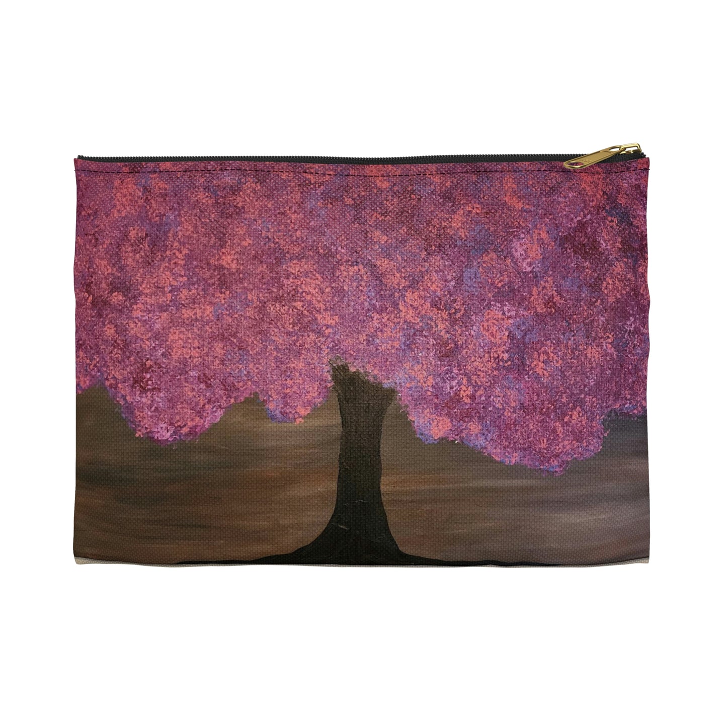 Purple Tree Painting Accessory Pouch