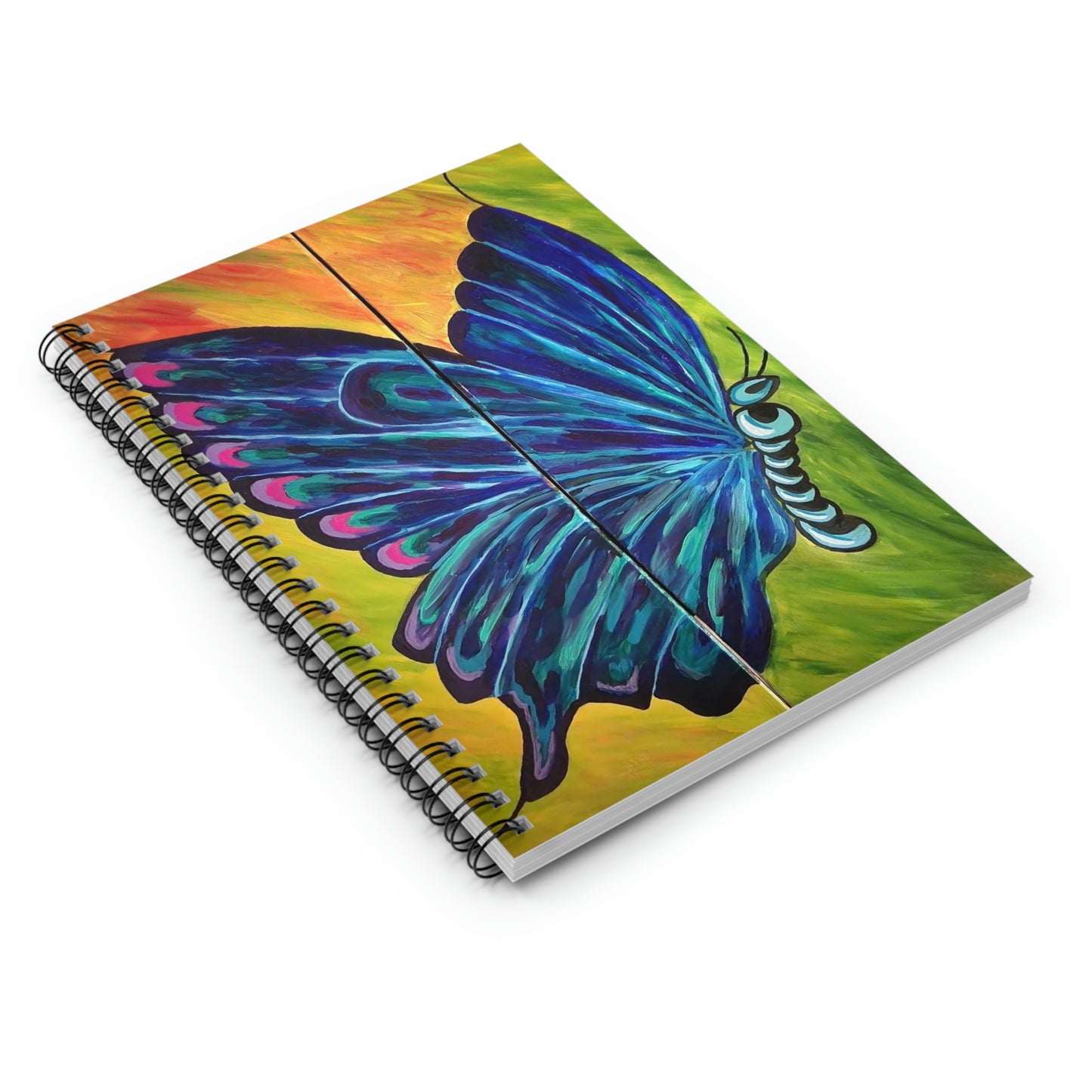 BUTTERFLY PAINTING Spiral Notebook - Ruled Line