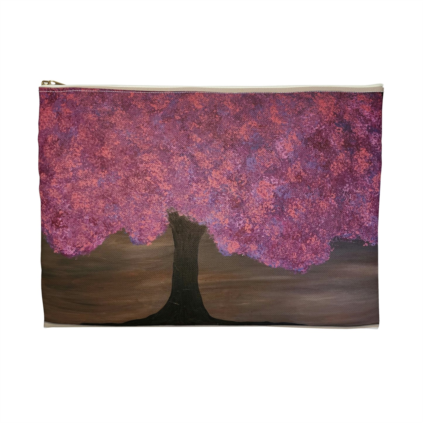 Purple Tree Painting Accessory Pouch